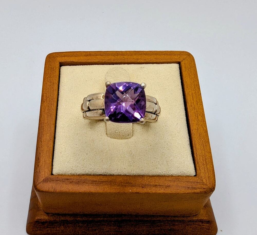 JAI by John Hardy Amethyst and Sterling Silver Ring Size 6